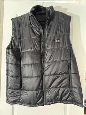 Men's Black Quilted heated Puffer Vest - Lightweight Insulated Vest